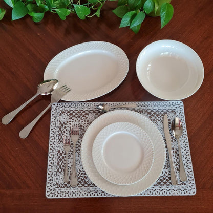 La Perla, New Bone China Dinner Plate 10.5'(Emb.24Pcs)