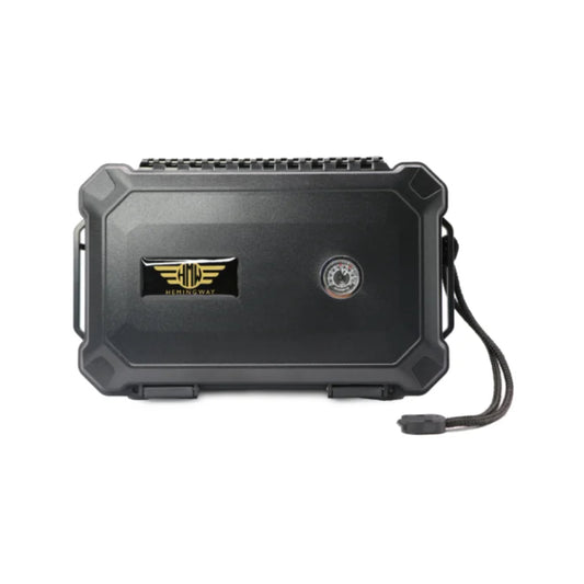 Hemingway, Travel Cigar Box Medium Hard Case With Pluck Foam With Hygrometer Box Cigar, HEM-1202