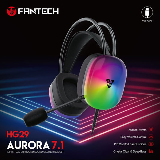 Fantech, Hg29 Aurora 7.1 Rgb Gaming Headset