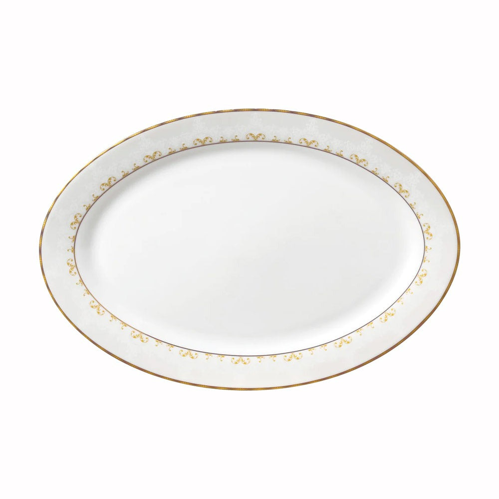 Sym Gold, Design Oval Plate 21.5cm, HJCNB-01OP2S