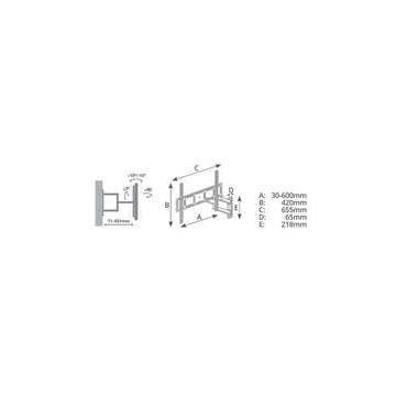Holmios, Full-Motion TV Wall Mount,  32'- 70', HOL-500055013