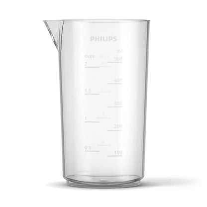 Philips Hand Blender 5000 Series - 1200W, Anti- Splash Guard, SpeedTouch Technology, LED Speed Indicator, Chopper, Whisk, Compact, Black/Metal, HR2683