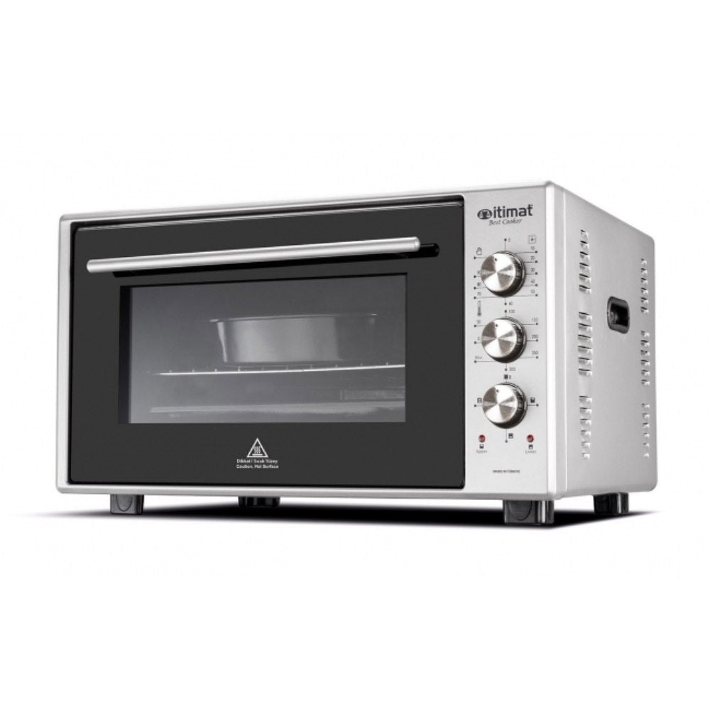 Itimat, Electrical Square Oven 40L + Fan + Lamp Double Glass Silver, I-08TTFLSV
