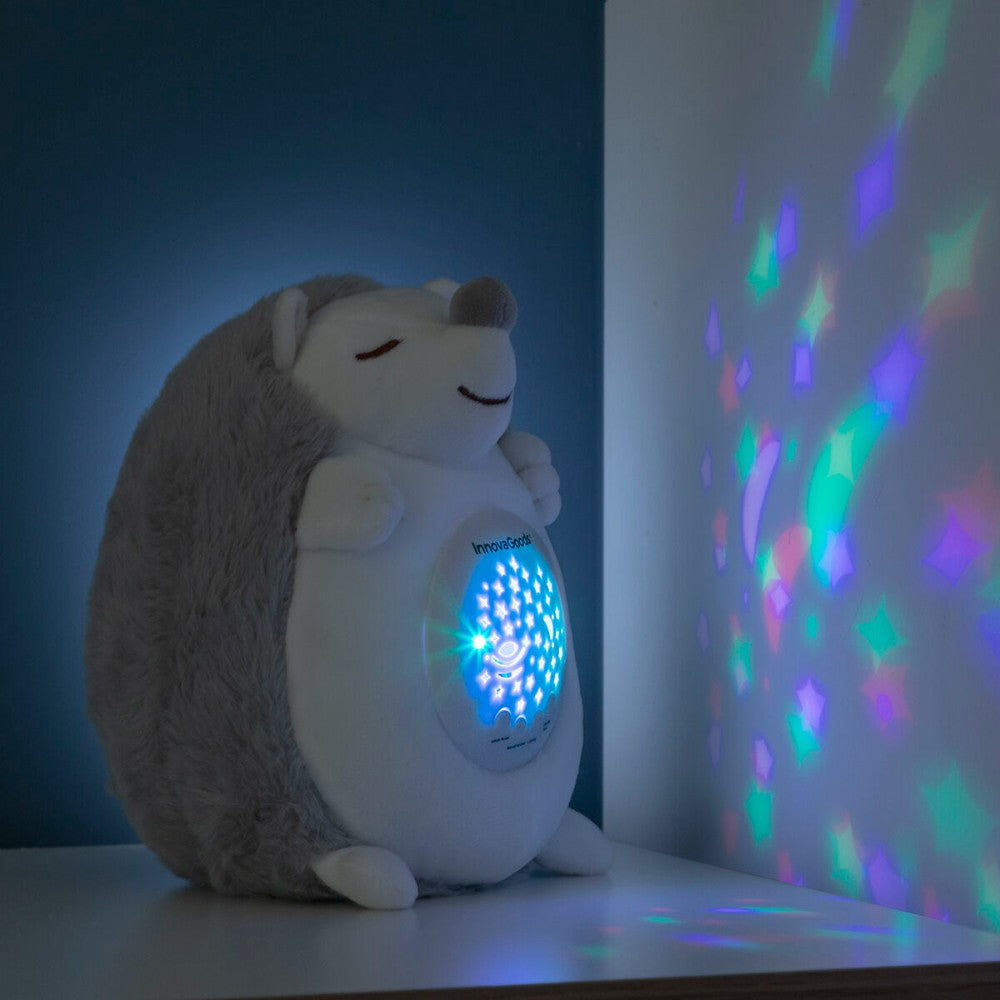 InnovaGoods, Hedgehog Soft Toy With White Noise And Nightlight Projector Spikey, V0103194
