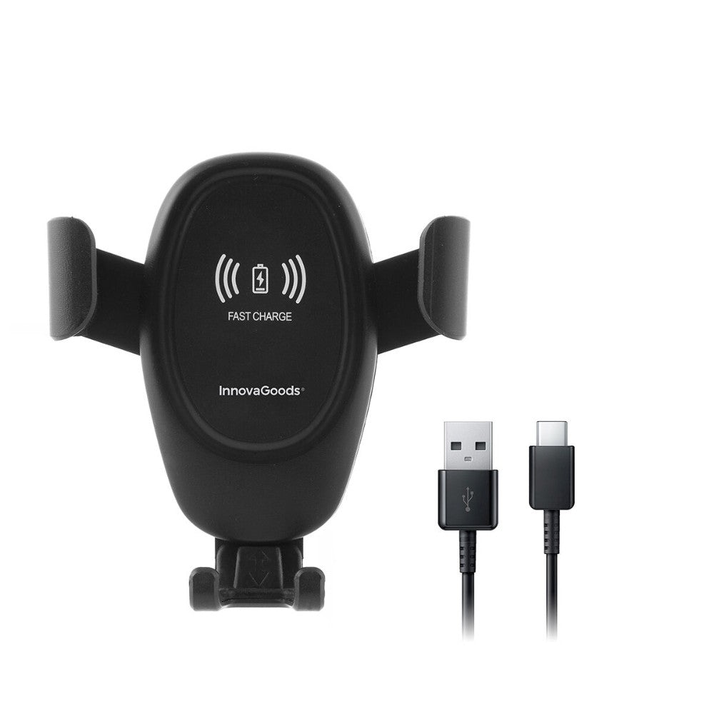 InnovaGoods, Mobile Phone Holder With Wireless Charger For Cars Wolder, V0103067