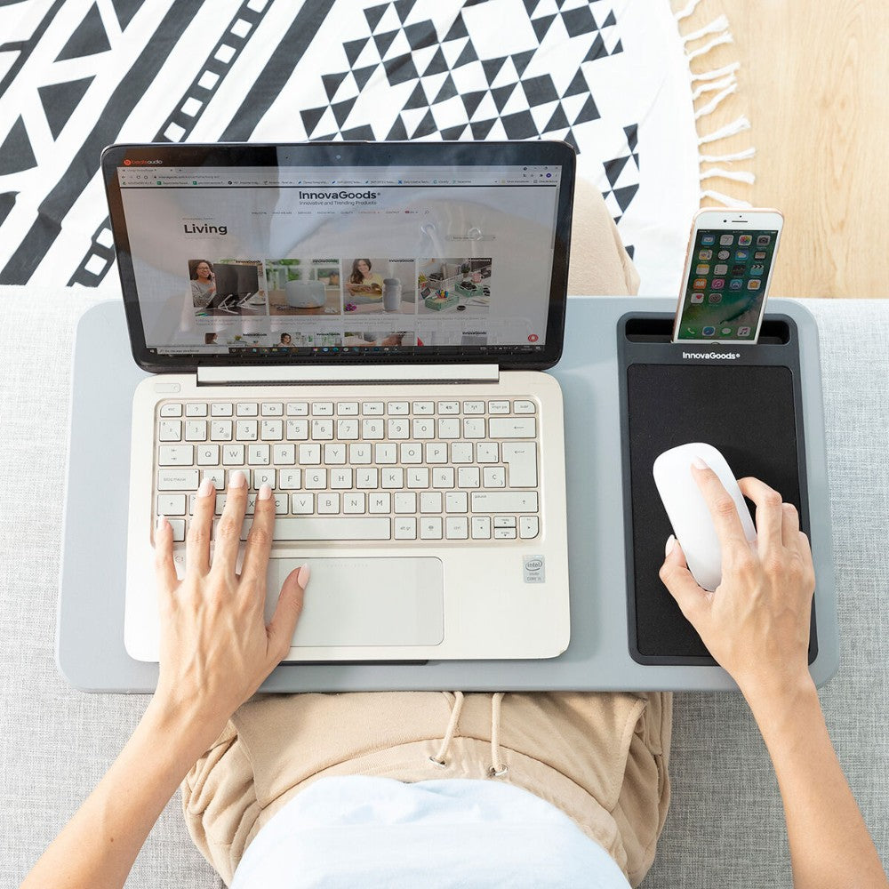 InnovaGoods, Portable Laptop Desk With Xl Cushion Deskion, V0103365