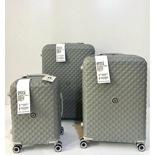 itluggage, Leather Softshell Luggage Set Expandable Suitcases With Spinner Wheels - Includes Large Travel Bag, 20-Inch Carry On, 24-Inch & 28-Inch Suitcases
