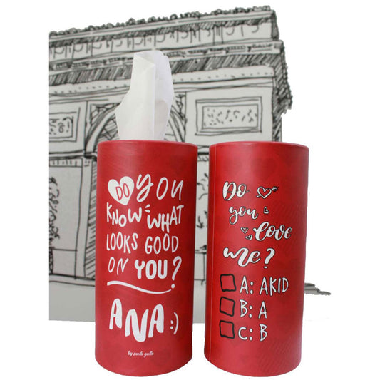 Smile Yalla, Valentine's Day, Napkins Tissue Box, Do You Know What Looks Good On You? Ana