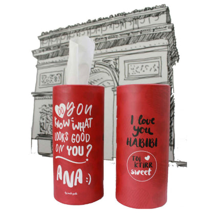Smile Yalla, Valentine's Day, Napkins Tissue Box, Do You Know What Looks Good On You? Ana