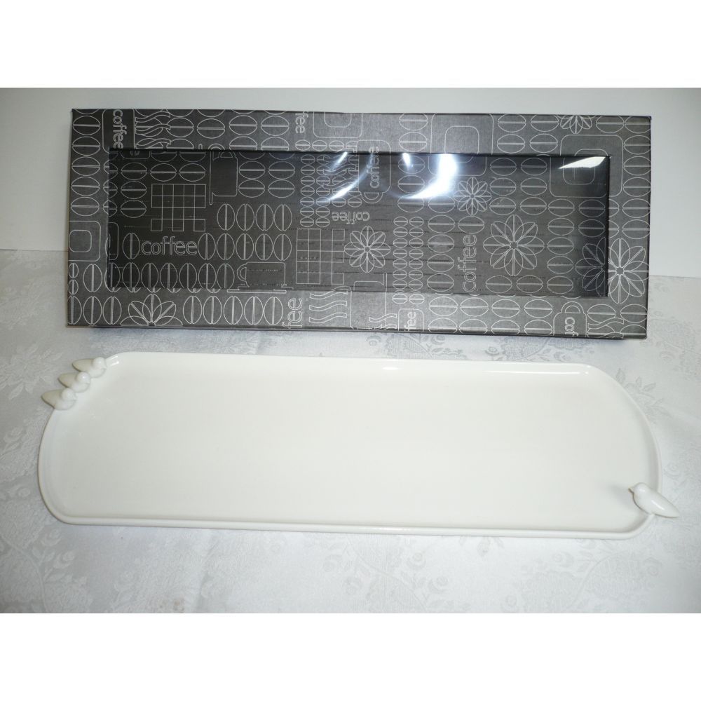 La Perla, Rectangular Bird Design Plate In Gift Box