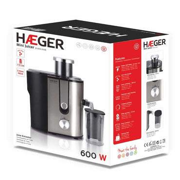 Haeger, Mini Juice Extrator 600W, JE-600.002B