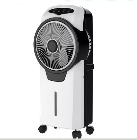 JTC, 12' Rechargeable Air Cooler, Oscillating, Led Lights, AC/DC Operated, UP to 15 Hours on Battery, Built-in USB charger