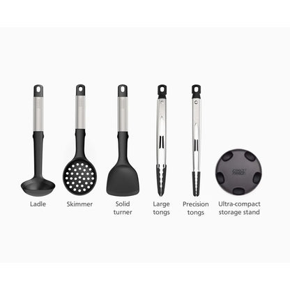 Joseph Joseph Elevate Fusion 5-Piece Stainless-Steel Utensil Set With Compact Stand , JOSE-10568