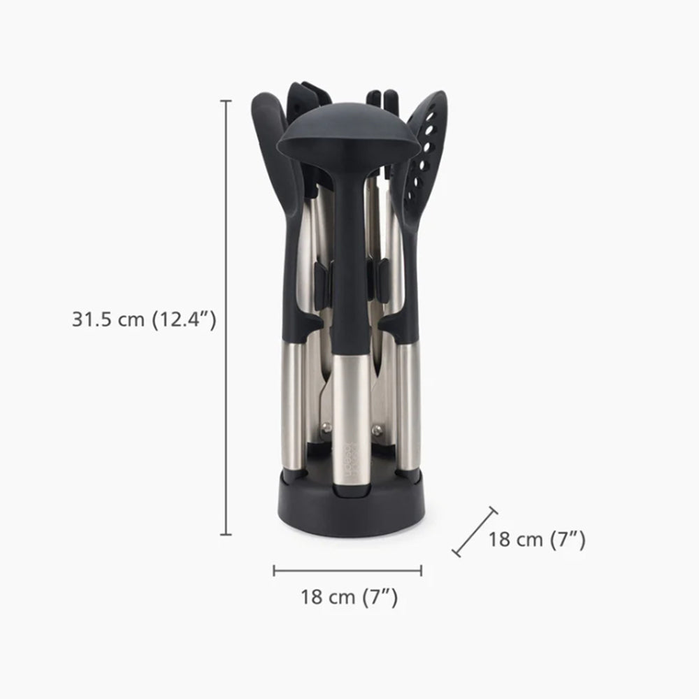 Joseph Joseph Elevate Fusion 5-Piece Stainless-Steel Utensil Set With Compact Stand , JOSE-10568
