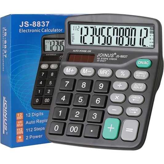 JOINUS JS-8837 12-Digit Electronic Calculator