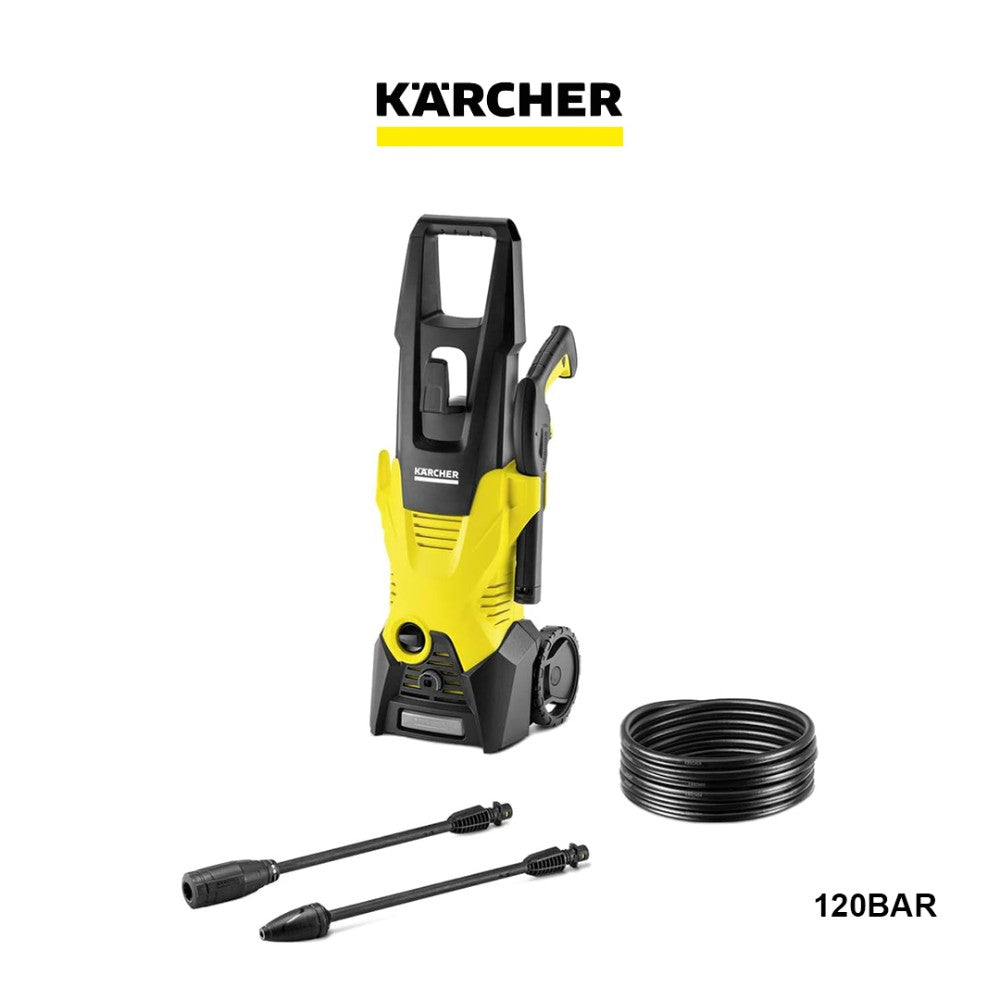 Karcher, - K3 High Pressure Washer, 120 Bar, 1600 W, Ideal For Normal Dirt,Bicycles, Garden Fences, Motorbikes, Cars