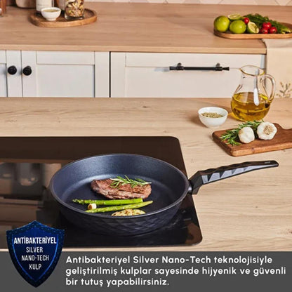 Karaca BioDiamond Antibacterial Handle Induction Base Frying Pan 26 cm, 153.03.08.0419