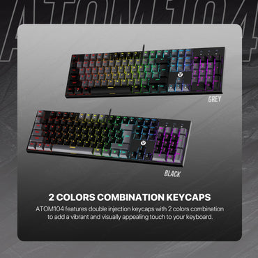 Fantech, Mk886V2 Atom104 Rgb Mechanical Keyboard Sumi Edition, Available in Different Colors