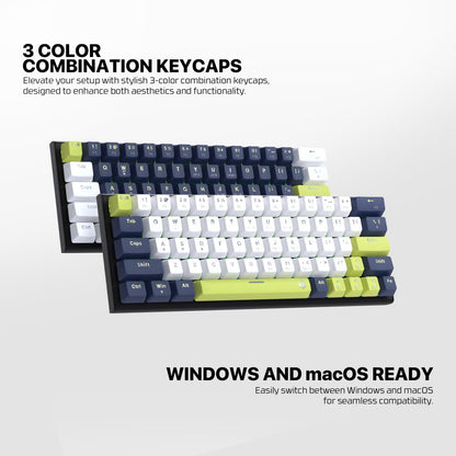 Fantech, Mori Edition Mk874V2 - Atom63, Pro Wired Mechanical Keyboard With Rgb Lighting Blue