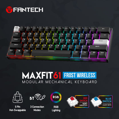 Fantech, Mk857 Maxfit61 Rgb Mechanical Gaming Keyboard