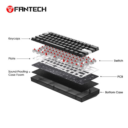 Fantech, Mk857 Maxfit61 Rgb Mechanical Gaming Keyboard