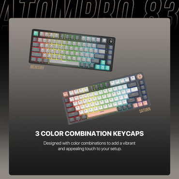 Fantech, Mk913 - Atom Pro83 Rgb Bluetooth, Wireless & Mechanical Gaming Keyboard (Saturn)
