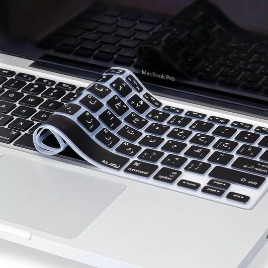 Keyboard Protector Premium Keyboard Film Eng/Arabic Black For Macbook, Available in Different Sizes