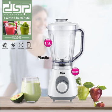 Dsp, Kj2093 High Speed Commercial Plastic Blender, 1.5L - 500W