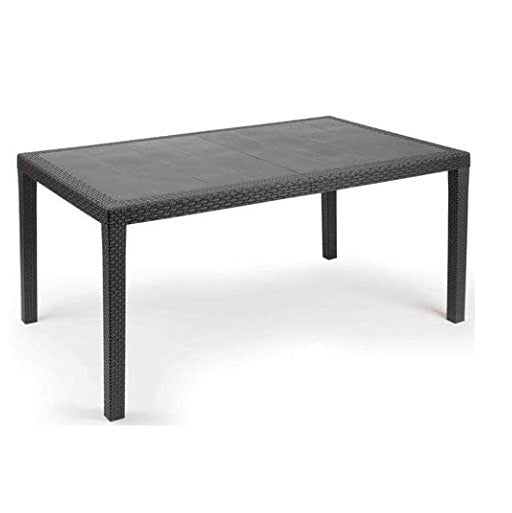 Itemz, Large Rectangle Rattan Look Garden Outdoor Dining Table