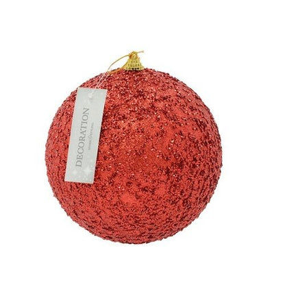 Itemz, Christmas Ball With Red Sequins , Available in Different Sizes