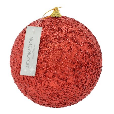 Itemz, Christmas Ball With Red Sequins , Available in Different Sizes