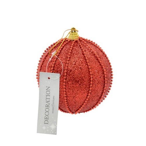 Itemz, Christmas Ball Red, Available in Different Sizes