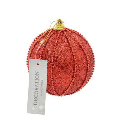 Itemz, Christmas Ball Red, Available in Different Sizes