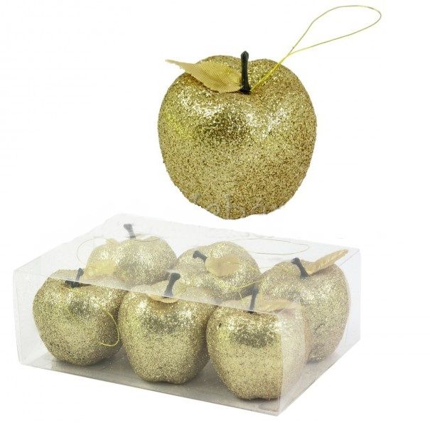 Itemz, Set Of 6 Pcs Apples 5.5 Cm, Available in Different Colors