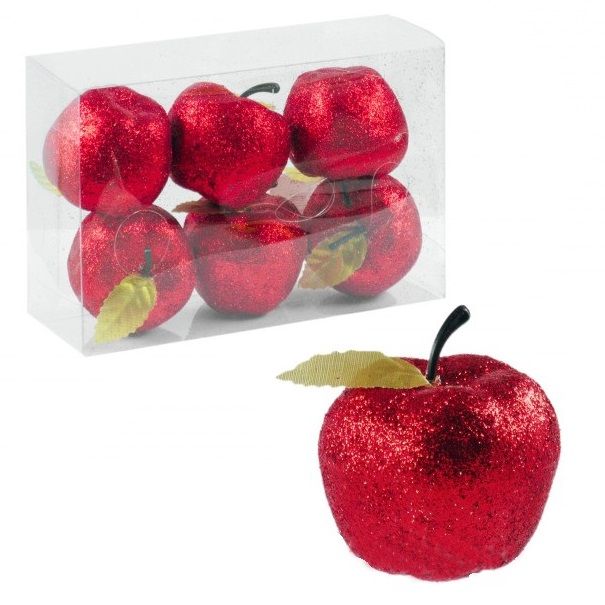 Itemz, Set Of 6 Pcs Apples 5.5 Cm, Available in Different Colors