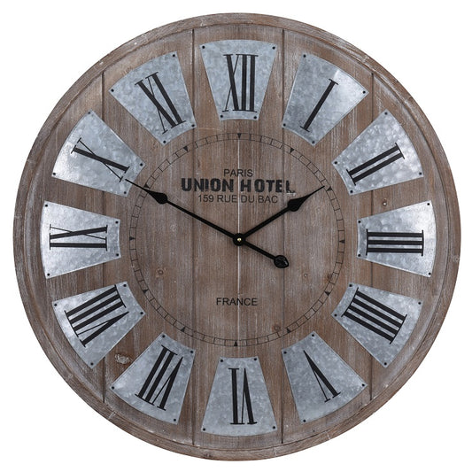 Itemz, Wooden Wall Clock 80 Cm
