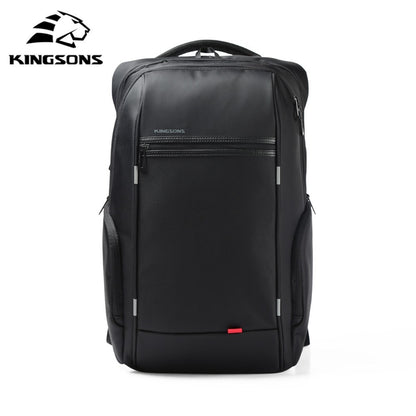 Kingsons, Multifunctional Large Design Backpack Ks3140W Black 17.3 Inch Water-Resistant, Shock-Resistant, Ergonomic Deisgn