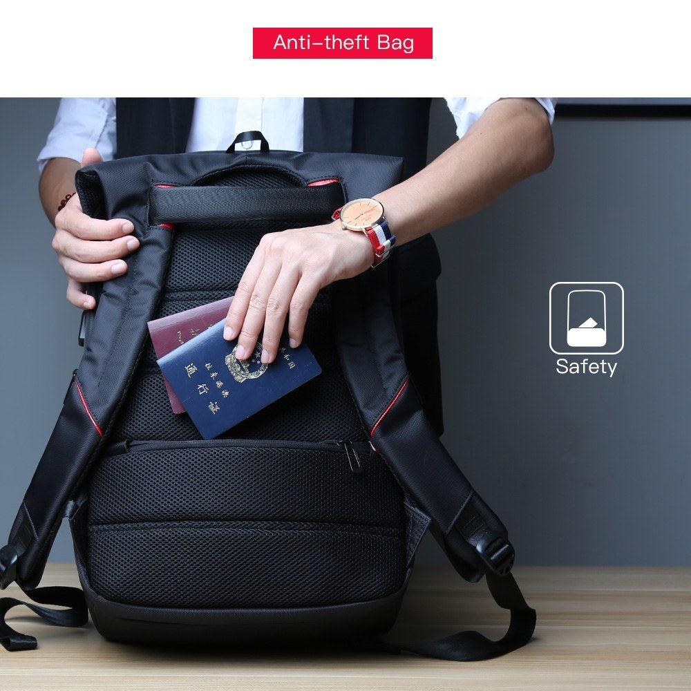 Kingsons, Multifunctional Large Design Backpack Ks3140W Black 17.3 Inch Water-Resistant, Shock-Resistant, Ergonomic Deisgn