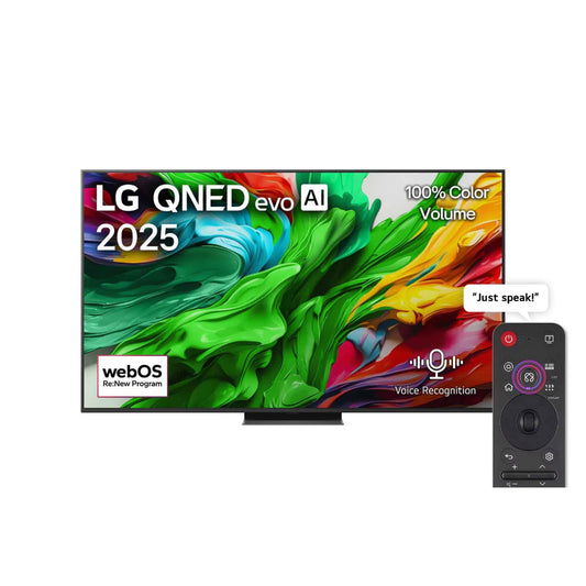 LG TV 65-Inch, QNED 4K, 120HZ Smart, AI MAGIC, Remote WEBOS25, L.G-65QNED86A6