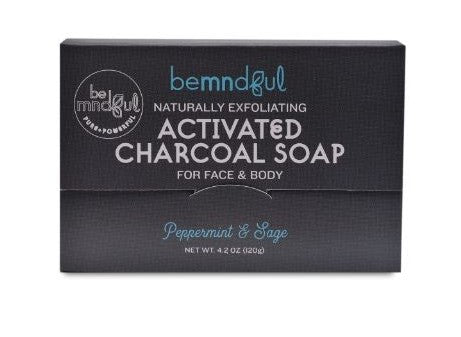 Bemndful, Activated Charcoal Soap (Peppermint and Sage)