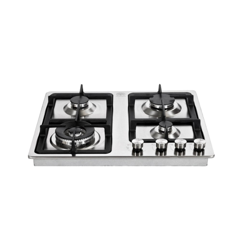 La Germania, Hob Built-In 60cm Hob, 3+1 Triple Gas Burner(5Kw), Cast Iron Pan Support, One Touch Knob Ignition, Full Safety Valves, Stainless Steel, LGE-P6801H9X