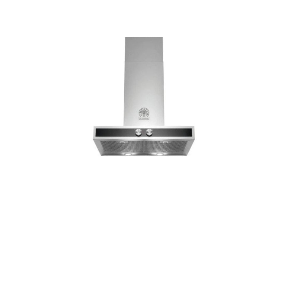 La Germania Hood Built In 60cm, T Shape Wall Mounted Black Glass Control Panel, Stainless Steel, LGE-LK60TUKX