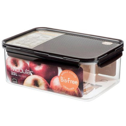 LocknLock, Modular Bisfree Rectangular Container 3.5L - Brown,Lbf407
