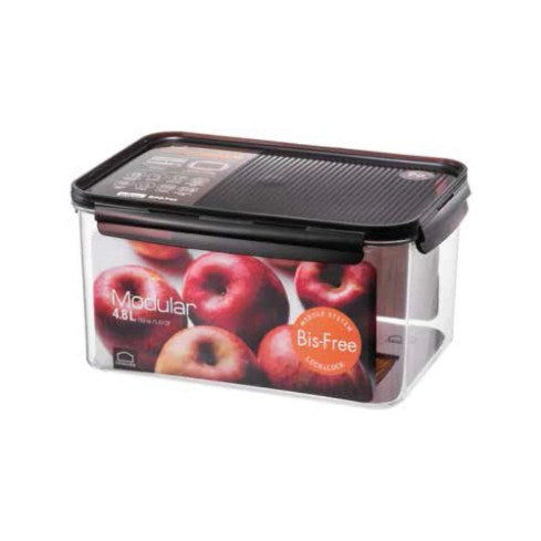 LocknLock, Modular Bisfree Rectangular Container 4.8L - Brown,Lbf408