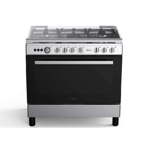 Midea Gas Cooker 90x60cm, 5 Gas Burner, LME95028