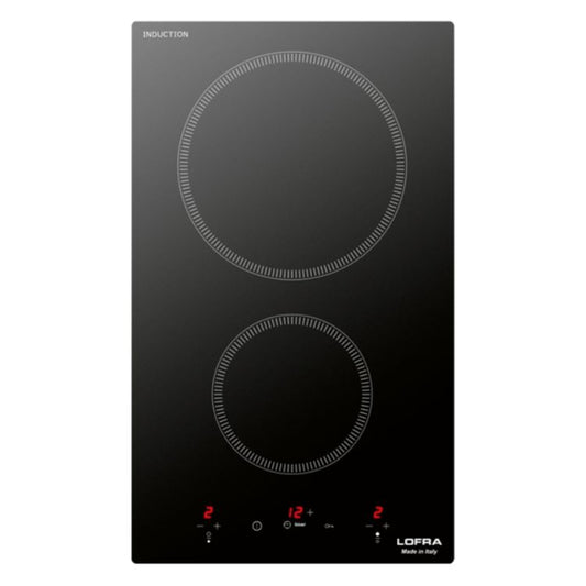 Lofra Hob 30cm Induction Touch Control, 2 Cooking Zones, Child Lock, Timer, Power Indicator, Residual Heat, Indicator Light, LOF-HIN302