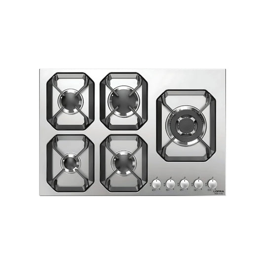 Lofra Hob 75cm, Urano Gas Hob Stainless Steel, LOF-HLS7D0
