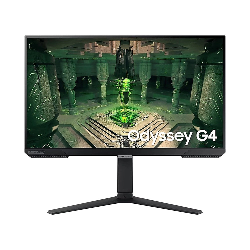Samsung, Odyssey G4 Gaming Monitor |25 Inch Flat|1Ms Response Time| Fhd Resolution: 1920X1080| Black| 240 Hz| Contrast Ratio:1000:1 |Hdr10| Ports: 2 Hdmi, 1 Display Port, Headphone Jack | Height Adjustable Stand| 1 Year Warranty