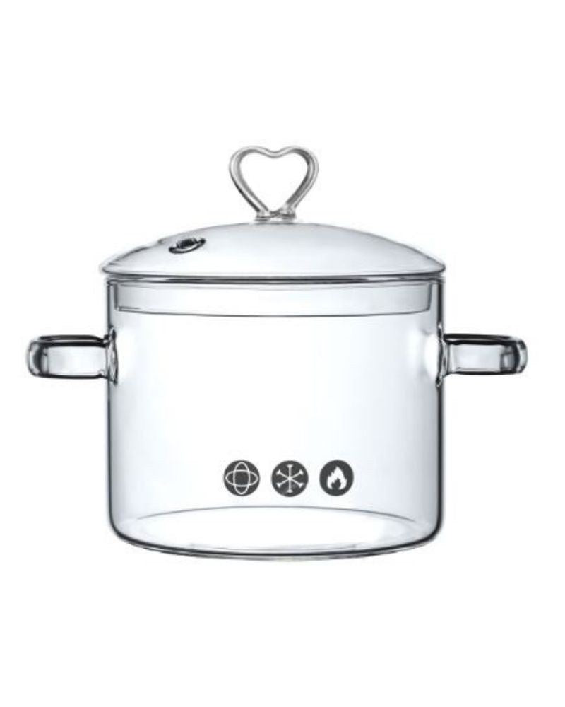 Luciano, Borosilicate 1300Ml Borosilicate Glass Pot With Lid B/12