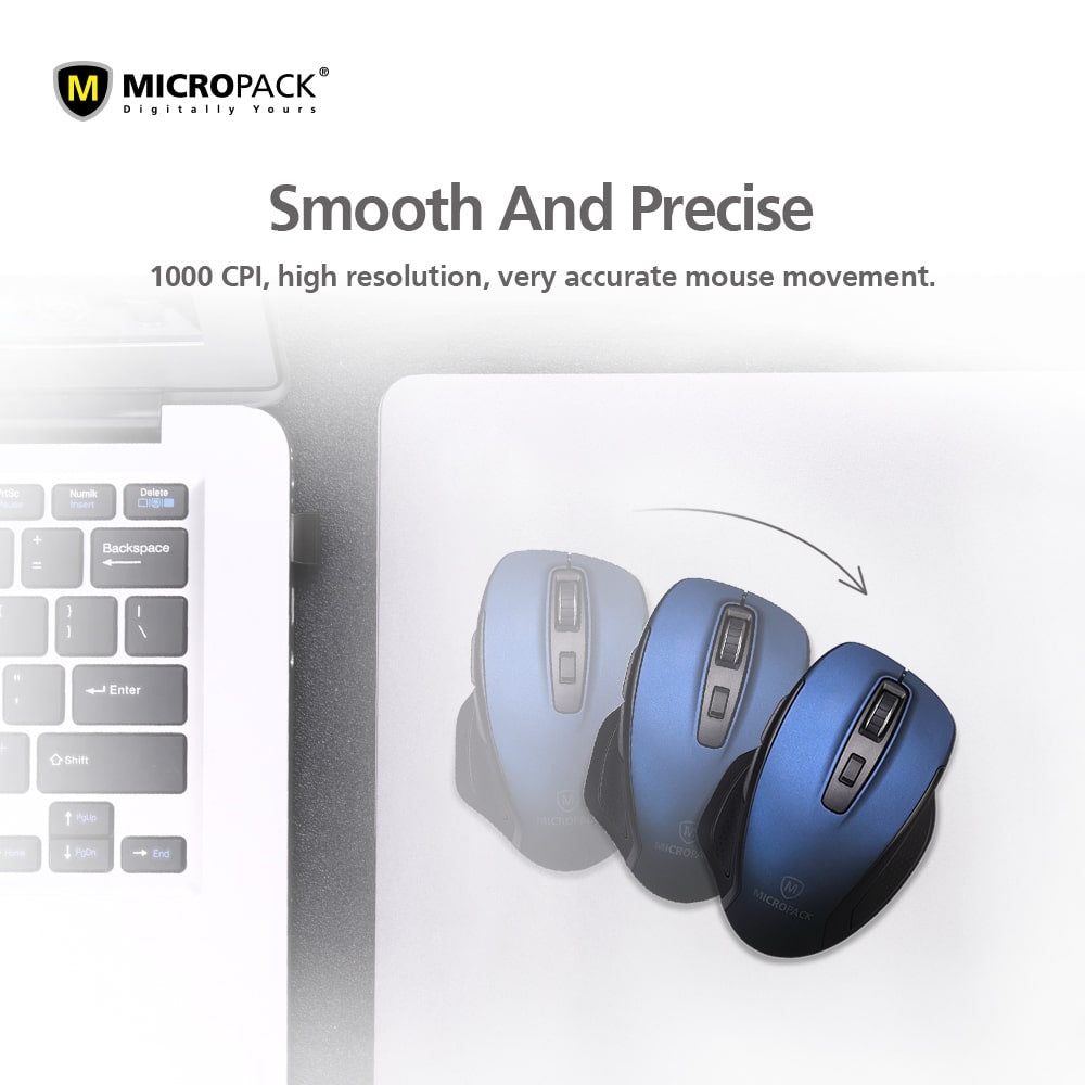 Micropack M-752W Speedy Pro Wireless Office Mouse (Blue)